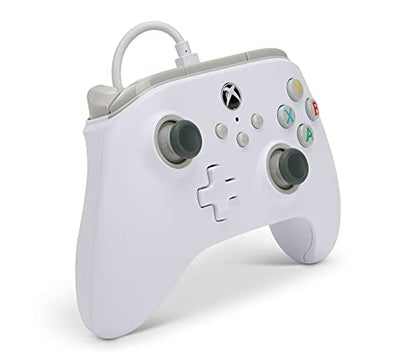 PowerA Wired Controller for Xbox Series X|S - White, gamepad, wired video game controller, gaming controller, works with Xbox One - style: White