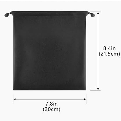 Geekria Headphones Pouch, Compatible with Sony WH-1000XM6, WH-1000XM4, Bose QC Ultra II, QC 45 and More, Universal Headset Pouch/Portable Travel Bag (Black PU)