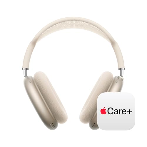 Apple AirPods Max 2 Wireless Over-Ear Headphones, Active Noise Cancellation, Adaptive Audio, Personalized Spatial Audio, Live Translation, Bluetooth Headphones – Starlight with AppleCare+ (2 years) - color: Starlight