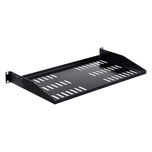 VEVOR 4PCS 1U Server Rack Shelf, Universal Vented Rack Mount Cantilever Tray for 19" Network Equipment Rack & Cabinet, 10" Deep Rack Mount Shelf - size: 1U-4PCS