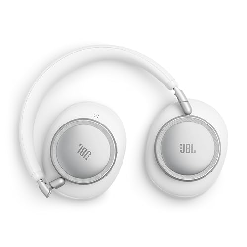 JBL Live 780NC - Noise Cancelling Headphones - White | JBL Signature Sound with Hi-Res Audio wired and wireless, True Adaptive Noise Cancelling 20, real time calibration - color: White