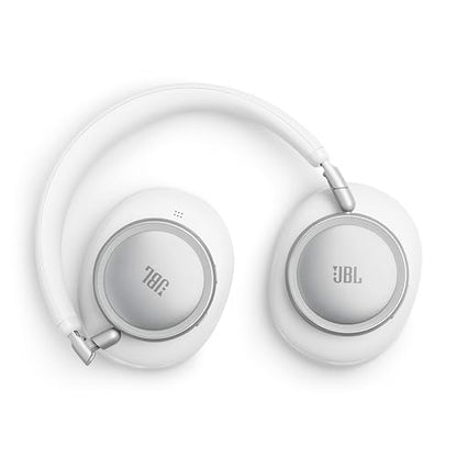 JBL Live 780NC - Noise Cancelling Headphones - White | JBL Signature Sound with Hi-Res Audio wired and wireless, True Adaptive Noise Cancelling 20, real time calibration - color: White