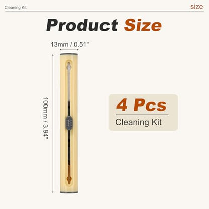 4PCS Earphone Cleaner Kit - Ultra Portable Multi-Function Cleaner Kit Soft Brush for Bluetooth Earphones Case Cleaning Tools, Light Yellow - color: Light Yellow