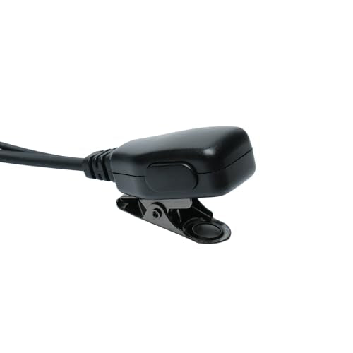 Tube Earpiece 3.5mm Threaded Compatible with Yaesu VX-6R HX400 | 3.5mm 4-pole threaded, acoustic tube, in-line PTT mic; Compatible with VX-7R FT-270R HX210 HX370s HX890 EVX-S24