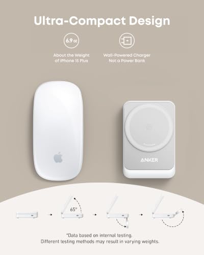 Anker MagGo 3-in-1 MagSafe-Compatible Qi2 15W Foldable Charging Station | Qi2-Certified Wireless Charging Stand for iPhone 17 - 12 Series, AirPods, Apple Watch Ultra(Non-Battery, Adapter Included) - color: White