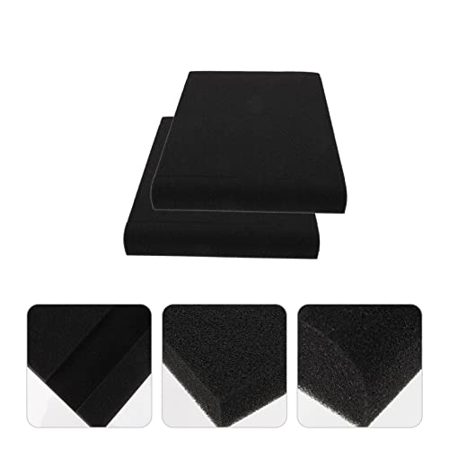 2sets Speaker Sponge Acoustic Isolation Pads High-density Soundproofing Pads for Studio Monitors Non-skid Design for Optimal Control