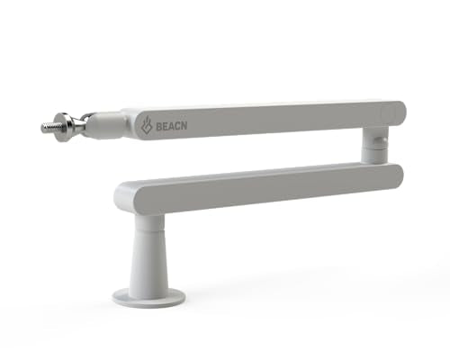 BEACN Mic Stand (Light) - Low Profile Adjustable Boom Arm, 360° Mount | Studio-Quality Microphone Arm w/ 360° Rotation, Cable Management, Easy Clamp, Universal fit. Streaming, Podcasting, Gaming. - color: Light