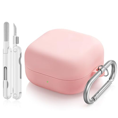 Inesore for Galaxy Buds 4 Pro & Galaxy Buds 4 Case (Pink) | Skin Friendly Silicone Material, with A Multifunctional Cleaning Pen Tool and Keychain, Scratch Resistant, Slip Resistant - color: Pink