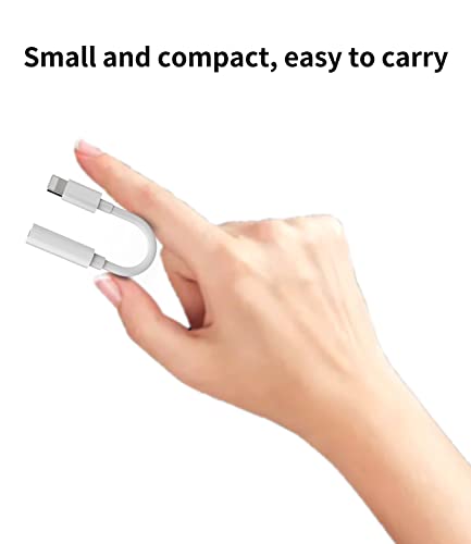 Lightning to 3.5mm Headphone Adapter(2pack)Compatible for Iphone Audio Dongle Jack AUX Adaptador Para Splitter Earphone Phone Earbud Cable 13 12 11 Pro Max Mini Xs Se 7 8 Plus for Apple MFI Certified