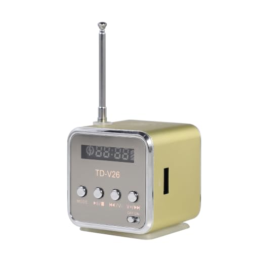 Mini Wireless Portable Bluetooth FM Radio Speaker MP3 Player,Green - color: Green
