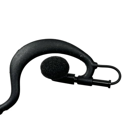 MaximalPower G Shape Hook Radio Earpiece Compatible for Motorola 2 Pin 2 Way Radios - Clip-Ear Earpiece Headset for Models CP200 CLS1110 CLS1410 Two-Way Radios Walkie Talkie (1 Pack)