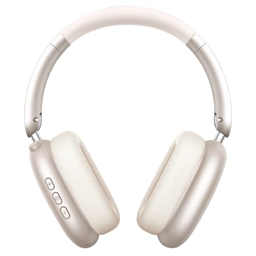 Wentronic Y01 Wireless Noise Canceling Headphones Bluetooth 5.3 Over Ear Headphones with Microphone, Hi-Res Audio, 48H Playtime, Foldable Comfortable Earpads,Compatible with iOS,Android,PC, Starlight - color: Starlight