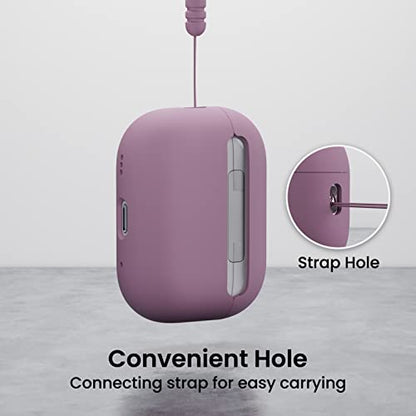 ORNARTO Compatible with AirPods Pro 2 Case 2022, Full Protective Hybrid Silicone for AirPods Pro 2nd Generation Case, Front LED Visible Skin Cover-Lilac Purple | Hybrid Silicone Rubber, Front LED Visible, Wireless Charging, Skin-Friendly Soft Touch, Anti-