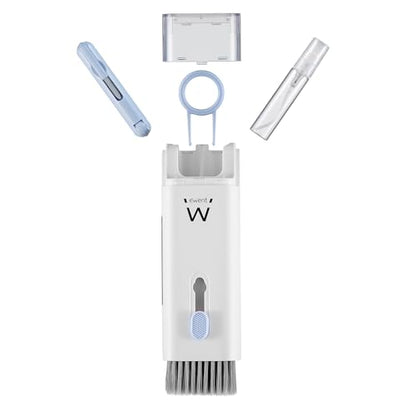 Ewent Keyboard Cleaner Kit 7in-1, Multifunction Cleaner Brush with Key Puller, All-in-One Cleaning kit, Empty Spray Bottle for PC Screen, Camera, Tablet, Smartphone, Earbuds Cleaning Pen for Airpods
