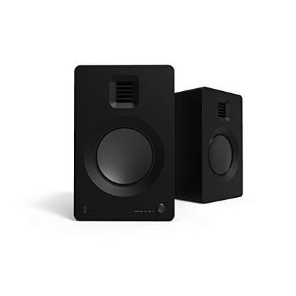 Kanto TUK Powered Speaker with Headphone Out | Built-in USB DAC | Dedicated RCA with Phono Pre-amp | Bluetooth | AMT Tweeter | 5.25" Driver | Pair | Matte Black - color: Matte Black