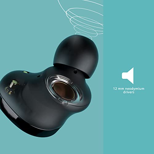 Philips T4556 True Wireless Headphones with Active Noise Canceling (ANC) and IPX4 Water Resistance, Black - color: Black