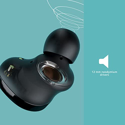 Philips T4556 True Wireless Headphones with Active Noise Canceling (ANC) and IPX4 Water Resistance, Black - color: Black