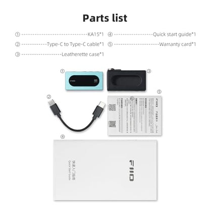 FiiO KA15 Portable DAC and Headphone Amplifier (Blue) - color: Blue