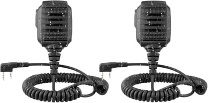 Retevis Walkie Talkie Speaker Mic, IP54 Waterproof Shoulder Mic, 2 Pack | 2 Pin, for RT68/RT22/RT21/H-777/RT86, Compatible with BAOFENG UV-5G Kenwood Samcom Arcshell Two Way Radios