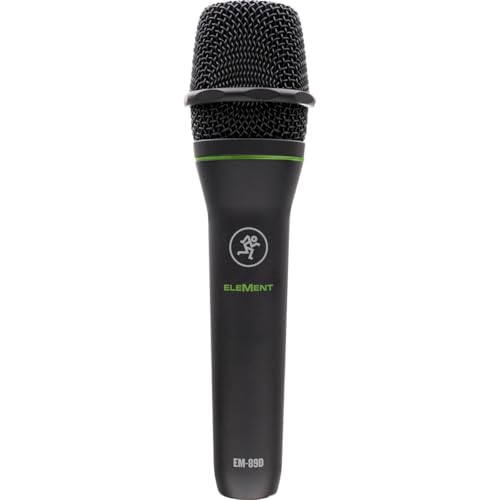 Mackie EM-Series, Dynamic Vocal Microphone (EM-89D) | Cardioid polar pattern with XLR connector and mic clip for vocals, instruments and live sound - size: XLR, style: Dynamic Vocal