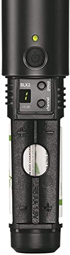 Shure BLX288/PG58 Dual Wireless Vocal System - H9 Band | 14-hour battery and 300 ft UHF range with two PG58 handheld vocal mics and dual-channel receiver for live vocals - style: H9 Band (512-542 MHz)