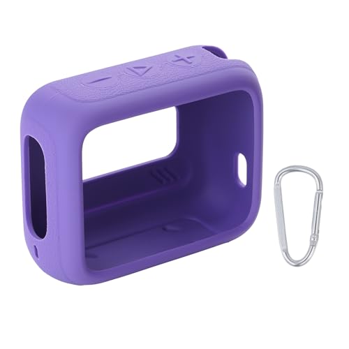 for JBL Go 4 Waterproof Bluetooth Speaker Silicone Cover, Purple | Snug Fit, Portable Carabiner Clip, Shock Absorption, Drop Protection, Travel Lightweight Design, Protective Skin Case - color: Purple Case