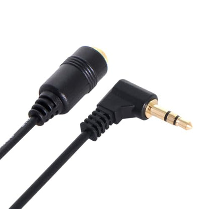 HDMIHOME 90 Degree Right Angled 3.5mm 3poles Audio Stereo Male to Female Extension Cable 10cm Black