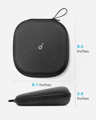 soundcore by Anker, Headphones Case, Compatible with All soundcore Over-Ear Headphones, Anti-Scratch, Water and Dust Resistant, Impact-Resistant, Pocket for Cables, Detachable Tray, Sturdy Strap | Anti-Scratch, Water and Dust Resistant, Impact-Resistant,