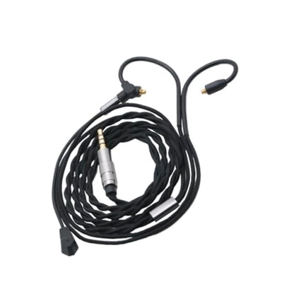 Earphone Cable MMCX Replacement Earphone Wire 3.5mm Audio Jack Detachable Earbuds Exchange Nylon Braided Cord with Mic and Comfortable