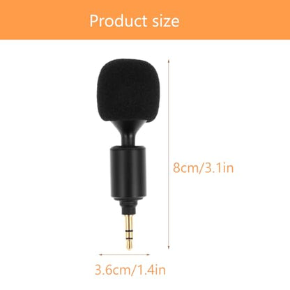 Bendable Live Streaming Microphone with 3.5mm Plug, Stereo PC and Laptop Recording Mic for Mobile Phones and Tablets, Compact Desktop Audio Accessory for Online Broadcasts