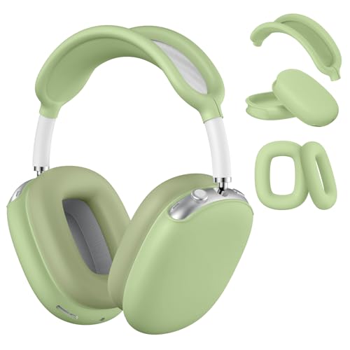 Maxjoy for AirPods Max Case, Soft Silicone Ear Cups & Headband Cover, Anti-Scratch Protective Accessories, Light Green - color: Light Green
