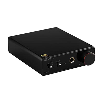 TOPPING L30 II NFCA Headphone Amplifier, 0.3uV Ultra-Low Noise, 144dB Dynamic Range, 0.00006% THD+N, Three Gain Settings, Compatible with High/Low Impedance Headphones (L30 II - Black) - color: L30 II - Black