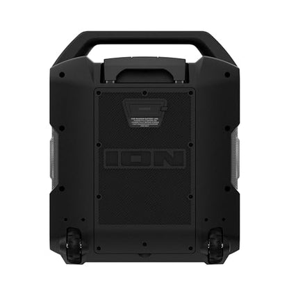 ION Block Rocker - Portable Bluetooth Outdoor Party Speaker with Karaoke Microphone, Battery, 4 Speakers, Radio, USB Port, App, Water-Resistant, 120W - style: Block Rocker