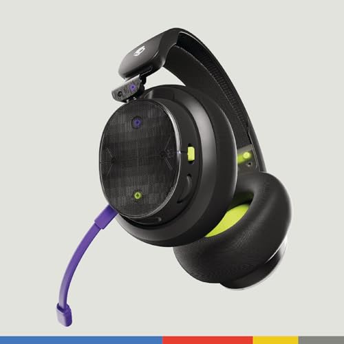 Skullcandy PLYR Multi-Platform Wireless Gaming Headset - Digi-Black | Bluetooth Headphones, Removable Mic, 24 Hours Play, PC, Xbox, PlayStation, 2.4GHz Low Latency Wireless Transmitter Included - color: Digi-Black