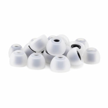Replacement Ear Tips Compatible with SIMGOT EM6L, EW300 Earbuds | Soft Silicone Eartips with Portable Storage Box (9 Pairs, White, S/M/L)