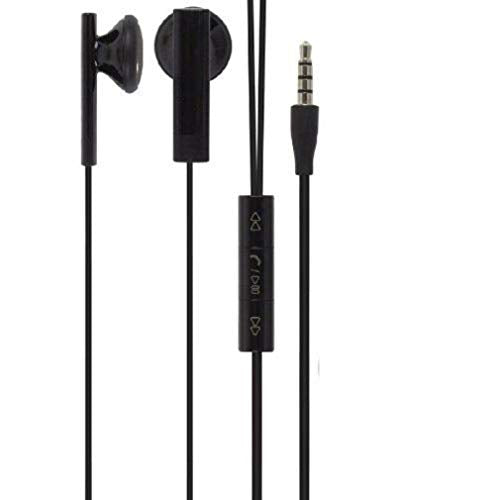 Headset 3.5mm Handsfree Earphones w Mic Dual Earbuds Headphones Earpieces Stereo Wired [Black] Compatible with Barnes & Noble Nook HD+ HD Color - BlackBerry Key2 LE - Blackview BV9000 Pro L2G