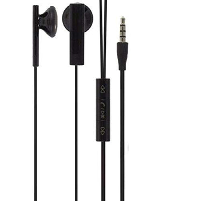 Headset 3.5mm Handsfree Earphones w Mic Dual Earbuds Headphones Earpieces Stereo Wired [Black] Compatible with Barnes & Noble Nook HD+ HD Color - BlackBerry Key2 LE - Blackview BV9000 Pro L2G