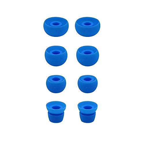 Replacement Silicone Earbuds Ear Tips Eargels Buds Set Compatible with Beats Powerbeats 3 Powerbeats 2 Wireless in-Ear Earphones (4 Pairs/Electric Blue) - color: Electric Blue