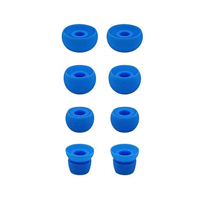 Replacement Silicone Earbuds Ear Tips Eargels Buds Set Compatible with Beats Powerbeats 3 Powerbeats 2 Wireless in-Ear Earphones (4 Pairs/Electric Blue) - color: Electric Blue