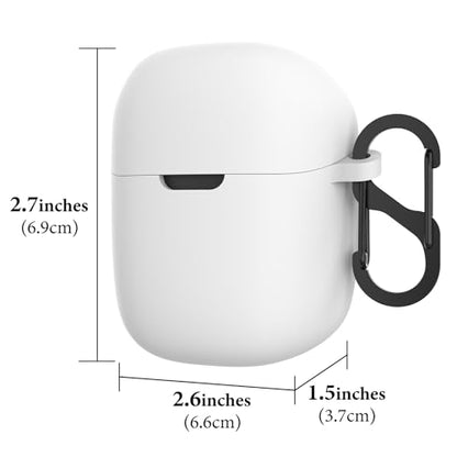Geekria for Creators Microphone Case Cover Compatible with JBL Quantum Stream Wireless, Mic Silicone Protective Case Skin, Soft Microphone Travel Charging Case Sleeve (White) - color: White
