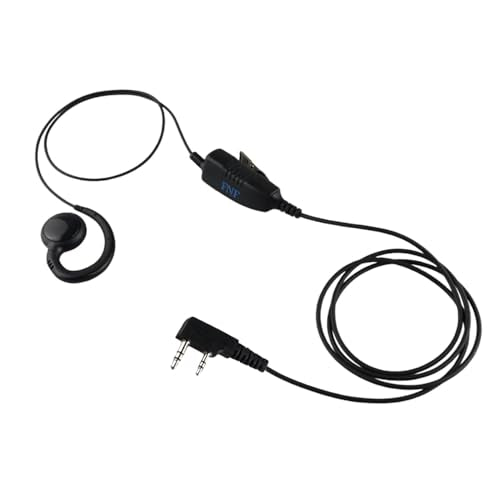 Swivel C-Shape Style Earpiece with PTT Compatible for Kenwood NX-1200 NX-1300 NX-P1200 NX-P1300 NX-3220