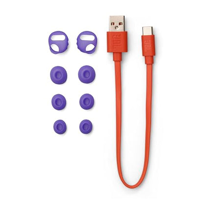 JBL Endurance Race 2 Case Bundle (Purple) True Wireless Sport Earbuds with Expo Gear Weather-Resistant Hard-Shell Case - color: Purple