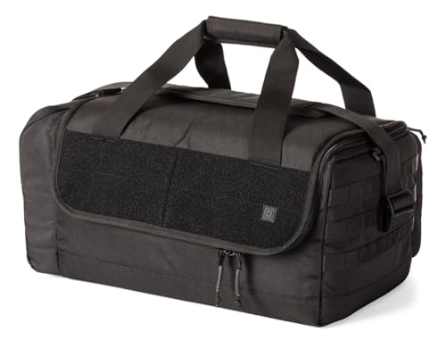 5.11 Tactical Range Ready Trainer Bag, Ammo Molle Duffle, Secure EDC Pack | Style 56567ABR, Range Bag with Shoulder Strap, Padded Compartments, EDC Training Storage, Durable - color: Black