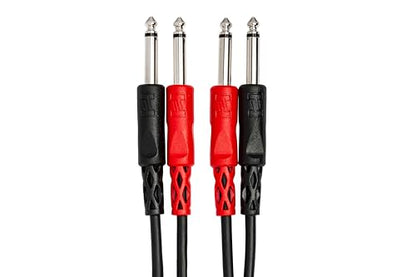 Hosa CPP-204 Dual 1/4" TS to Dual 1/4" TS Stereo Interconnect Cable - 4 Meters (13.2 ft) - size: 13.1 Feet
