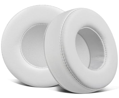 SOULWIT Earpads Replacement for Skullcandy Hesh & Hesh 2 Wireless Over-Ear Headphones, Ear Pads Cushions with Soft Protein Leather, Noise Isolation Foam - White - color: White