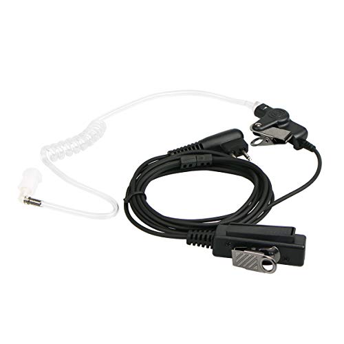 Retevis Covert Tube Walkie Talkie Earpiece with Mic, Full Size PTT(1 Pack)