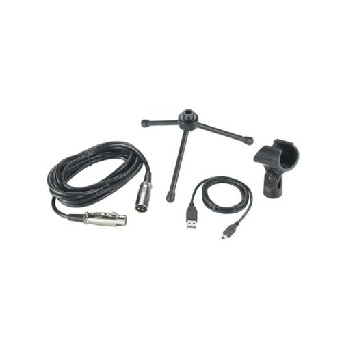 Audio-Technica AT2005USBPK Vocal Microphone Pack for Streaming/Podcasting, Includes USB and XLR Outputs, Adjustable Boom Arm, & Monitor Headphones,Black | USB and XLR Outputs, Adjustable Boom Arm, and Monitor Headphones, Black - style: AT2005USBPK