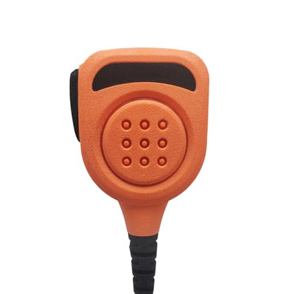 Radio Speaker Mic Shoulder Lapel Hand Microphone with 3.5mm Audio Jack Walkie Talkie Hands Free Mikes for Motorola APX 900 6000 8000 XPR 7550 6550 7350 (Orange,IP65 Waterproof)