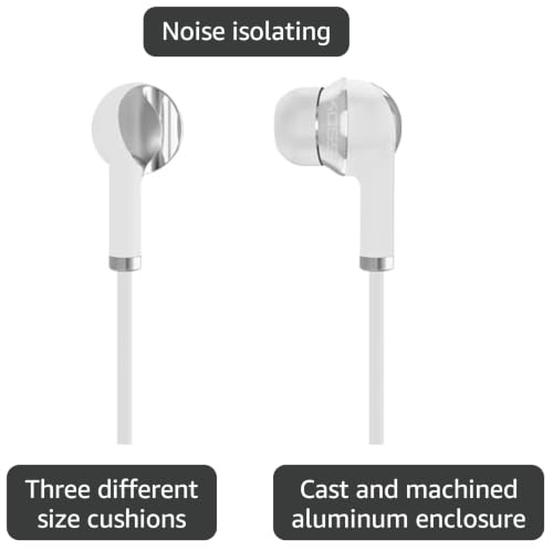 Koss iL100W in-Ear Headphones, Interlocking Desgin, 3.5mm Plug, White