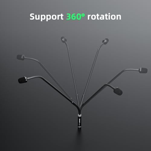 MRSDY 23 Inch Gooseneck Microphone, 3pin XLR Metal Wired Dynamic Podium Mic | Clear sound quality, noise reduction, all-metal construction, dual hose, cardioid directionality, 360° rotation, and 90° bend